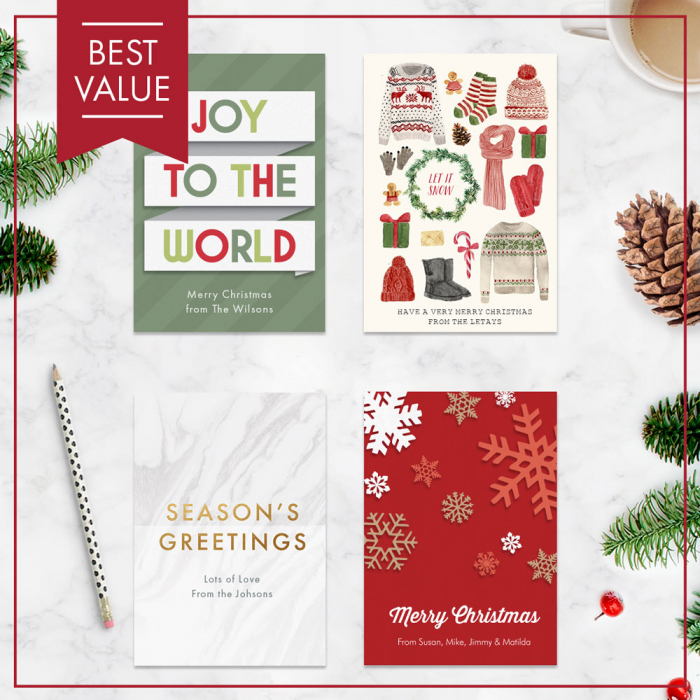 Personalised xmas shop cards