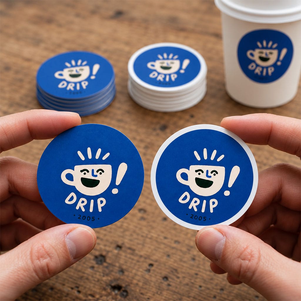 Custom die cut stickers prepared for dispatch
